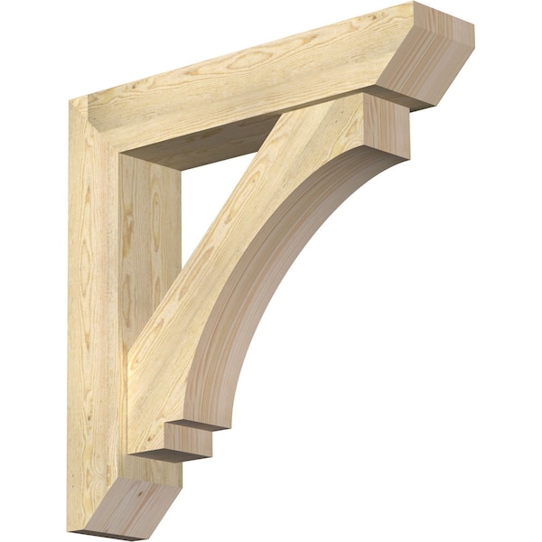 Ekena Millwork Imperial Slat Rough Sawn Bracket w/ Offset Brace, Douglas Fir, 8"W x 38"D x 38"H BKT0806X38X38IMP06RDF - main